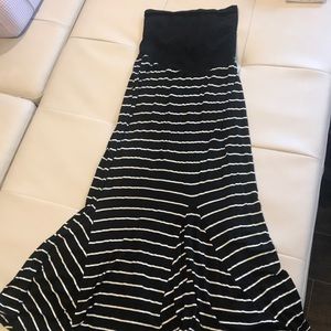 Motherhood long striped skirt